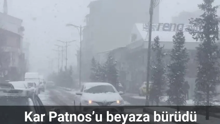 Kar Patnos’u beyaza bürüdü