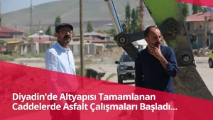 Diyadin’de Altyapısı Tamamlanan Caddelerde Asfalt Çalışmaları Başladı