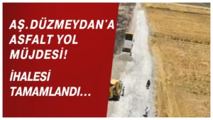 Düzmeydan Köyüne Asfalt Yol Müjdesi!