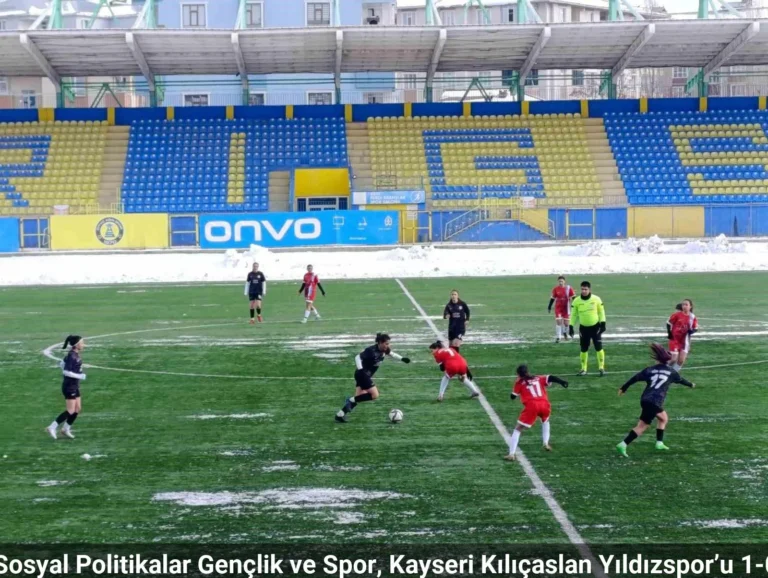 Ağrı aile ve sosyal politikalar gençlik ve spor, kayseri kılıçaslan yıldızspor’u 1-0 mağlup etti