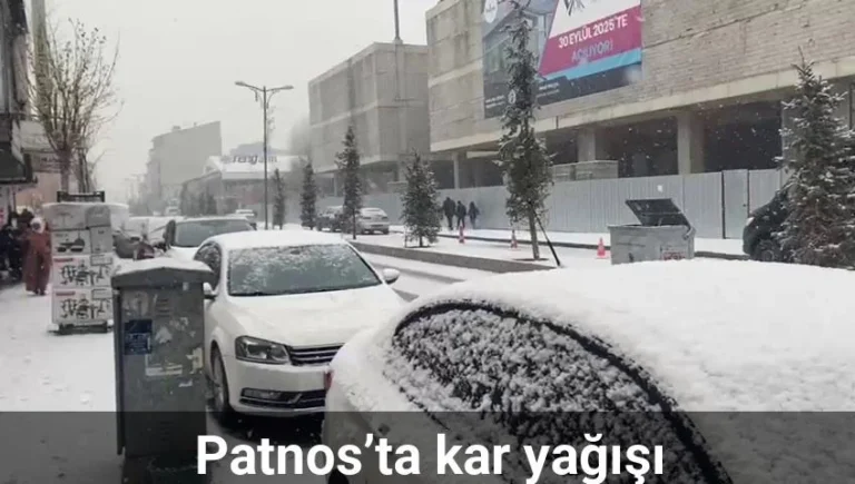 Patnos’ta kar yağışı