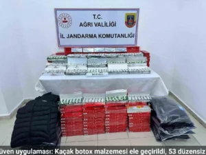 Ağrı’da huzur ve güven uygulaması: kaçak botox malzemesi ele geçirildi, 53 düzensiz göçmen yakalandı
