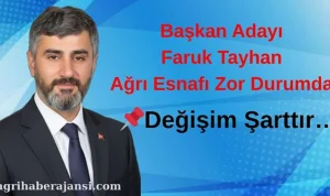 Başkan adayı faruk tayhan, ağrı esnafı zor durumda